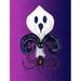 Halloween Ghost Fleur de lis Flag Garden Size