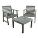 Highwood 3pc Weatherly Garden Chair Set with 1 Adirondack Square Side Table