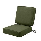 Classic Accessories Montlake FadeSafe Water-Resistant Patio Cushion Set 25 x 22 x 4 inch Heather Fern