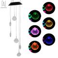 Gustave 29 Solar Led Automatically Color Changing Wind Chimes LED Hanging Lamp Seashell Windchime Light for Outdoor Indoor Garden Pathway Yard Home Decor Seashell