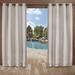 Exclusive Home Delano Heavyweight Textured Indoor/Outdoor Grommet Top Curtain Panel Pair 54 x108 Silver
