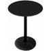 30 in. Black Table with 30 in. Diameter Indoor & Outdoor Black Steel Round Top