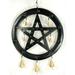 Black Pentagram Wind Chime - 9 1/2