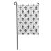 LADDKE Fleur De Lis Black White Floral Elegant Royal Lily Retro Garden Flag Decorative Flag House Banner 28x40 inch