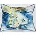 Betsy Drake ZP226 Three Row Boats Indoor & Outdoor Throw Pillow- 20 x 24 in.