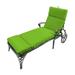 Jordan Manufacturing 72 x 22 Green Solid Outdoor Chaise Lounge Cushion with Ties and Loop