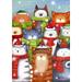 Toland Home Garden Cat Caroling Christmas Winter Garden Flag Double Sided 28x40 Inch