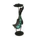 Gerson Duck Holding Umbrella Metal Green LED Solar Light Garden Statue