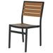 Source Furniture Napa Aluminum Dining Side Chair - Black Frame/Teak Seat & Back