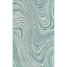 Unique Loom Pool Indoor/Outdoor Modern Rug Light Aqua/Blue 5 1 x 8 Rectangle Abstract Modern Perfect For Patio Deck Garage Entryway