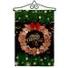 Christmas Wreath Garden Flag Set Winter 13 X18.5 Double-Sided Decorative Vertical Flags House Decoration Small Banner Yard Gift