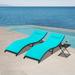 Lacoo Outdoor Chaise Lounge Chair Sets Patio Pool Lounge Chairs Blue