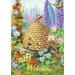 Toland Home Garden Welcome Bee Hive Birdies Bees Welcome Flag Double Sided 28x40 Inch