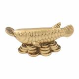 Feng Shui Golden Arowana Fish Statue - Dragon Fish Statue