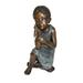 Girl in the sun -Sunny day Bronze Statue - Size: 10 L x 11 W x 21 H.