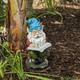 Alpine Corporation 14 Tall Outdoor Garden Gnome Reading a Book Yard Statue Decoration