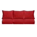 Outdoor Living and Style Set of 6 Jockey Red Sunbrella Indoor and Outdoor Deep Seating Sofa Cushion