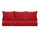 Outdoor Living and Style Set of 6 Jockey Red Sunbrella Indoor and Outdoor Deep Seating Sofa Cushion