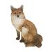 Hi-Line Gifts 16 Brown and White Mother and Baby Fox Sitting Statue Decoration