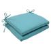 Pillow Perfect Solid Squared Corners Chair Seat Cushion - Set of 2