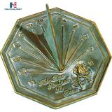 NAUTICALMART Rose Sundial Solid Brass with Verdigris Highlights 8.5-Inch Diameter