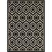 Safavieh Courtyard Amelia Geometric Indoor/Outdoor Area Rug 4 x 5 7 Black/Beige