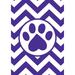 Toland Home Garden Chevron Paw Dog Cat Pawprint Flag Double Sided 28x40 Inch