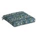 Arden Selections Outdoor Seat Cushion 21 x 21 Sapphire Aurora Blue Damask