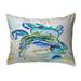 Betsy Drake KS1014 11 x 14 in. Blue Fiddler Crab Non-Corded Indoor & Outdoor Pillow