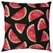 Rizzy Home Throw Pillow TFV128 Transitional Black Slices Wedges 22 x 22 Square Poly Filled