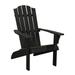 PolyTEAK Element Collection Poly Lumber All Weather Adirondack Chair Black