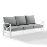 Crosley Furniture Kaplan Cushions Metal Outdoor Sofa - Gray