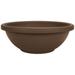 HC Companies 14 Inch Classic Plastic Garden Round Bowl Planter Pot Chocolate