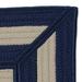 12 x 16 Blue and Beige All Purpose Geometric Handcrafted Rectangular Outdoor Area Throw Rug