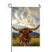 ECZJNT Texas Longhorn Steer Rural Utah Usa Garden Flag Outdoor Flag Home Party Garden Decor 28x40 Inch