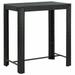 Lixada Garden Bar Table Black 39.4 x23.8 x43.5 Poly Rattan