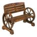 Zingz & Thingz Wagon Wheel Bench 42.25x21x31 Brown