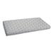 Sorra Home Grey and White Geometric Indoor/Outdoor Bench Cushion Bristol