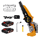 Mini Chainsaw - 6 Inch Electric Chainsaw with 2 Battery Cordless Chainsaw with Safety Lock Mini Chainsaw Cordless for Branch Wood Cutting Garden Pruning Tree Trimming(2 Battery 2 Chain )