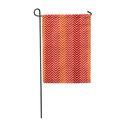 LADDKE Colorful Artistic Zig Zag Chevron Abstract Herringbone Modern Orange Red Autumn Garden Flag Decorative Flag House Banner 12x18 inch