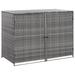 Suzicca Double Wheelie Bin Shed Poly Rattan Anthracite 58.3 x30.3 x43.7