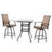 3 PCS Swivel Bar Set out of doors furnishings Bistro Set