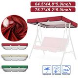 Patio Swing Canopy Replacement Top Cover Outdoor Garden Seater UV Block Sun Shade Porch Swing Hammock Protector Cover Red