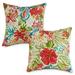 Greendale Home Fashions Breeze Floral 17 Square Outdoor Throw Pillow (Set of 2)