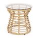 Noble House San Pedro Outdoor Wicker Side Table Light Brown