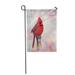 LADDKE Red Male Northern Cardinal Perches on Stump Bird Garden Flag Decorative Flag House Banner 28x40 inch