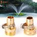 2Pcs 5/8 3/4Inch Brass Garden Hose Repair Mender Kit Water Hose End Mender Male Female Hose Connector Set with 4 Stainless Steel Clamp