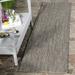 SAFAVIEH Courtyard Morven Chevron Stripes Indoor/Outdoor Runner 2 3 x 22 Black/Beige