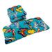 Pillow Perfect Outdoor Butterfly Garden Turquoise Blue 3 Piece Cushion Set