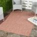 SAFAVIEH Courtyard Finnian Solid Dotted Indoor/Outdoor Area Rug 4 x 5 7 Red/Beige